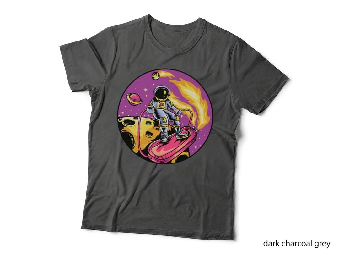 Astronaut Planet Colorful Retro Space Y2k T-Shirt