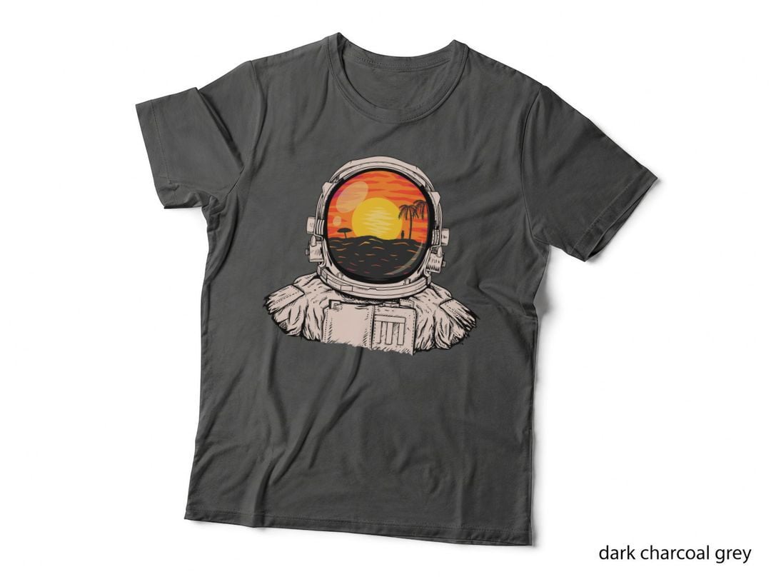 Astronaut Sunset Helmet Retro Space T-Shirt
