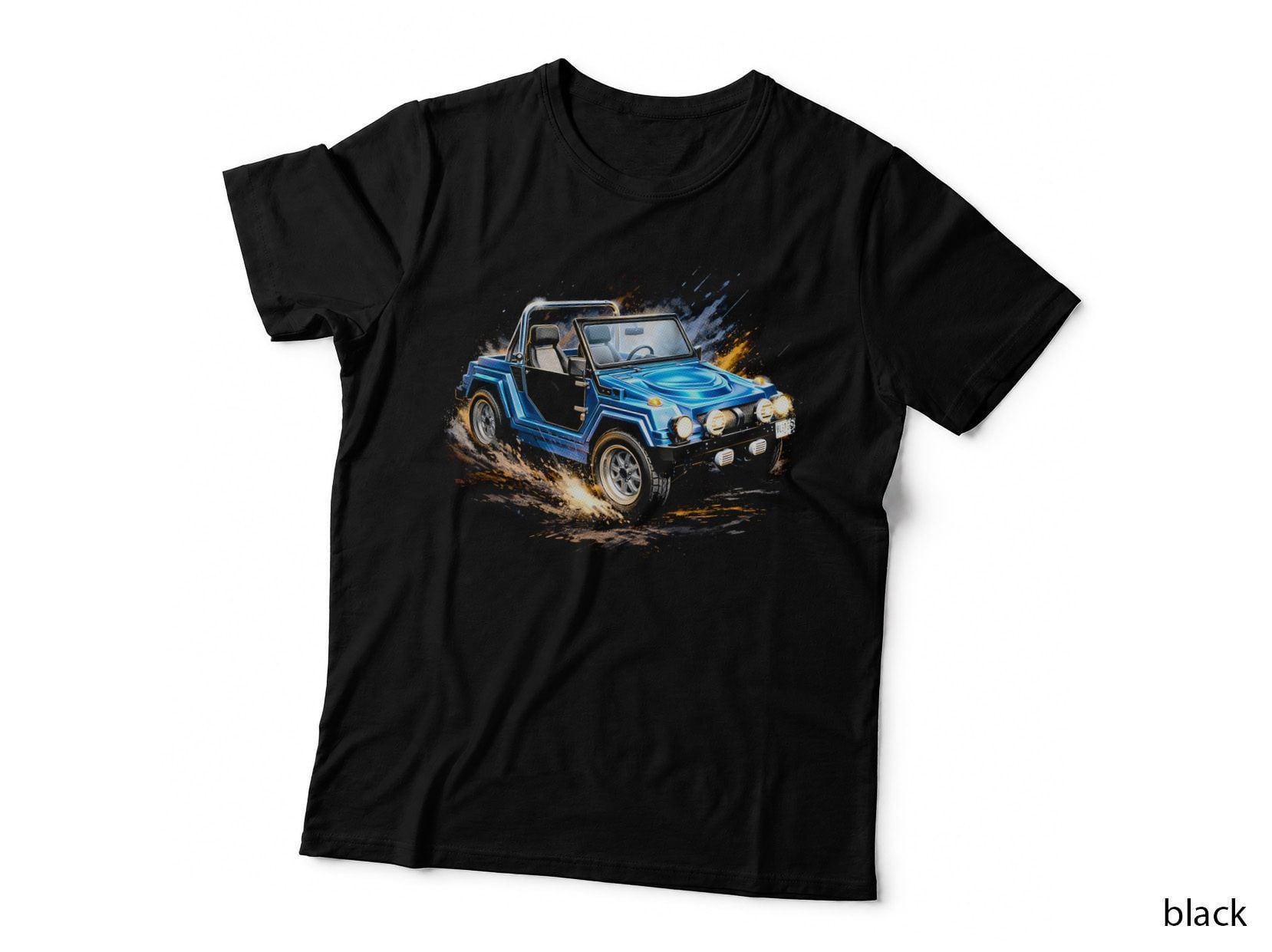 Beach Buggy T-Shirt, Halftone off Road 4x4 Graphic Tee, Vintage Sand Buggy Shirt