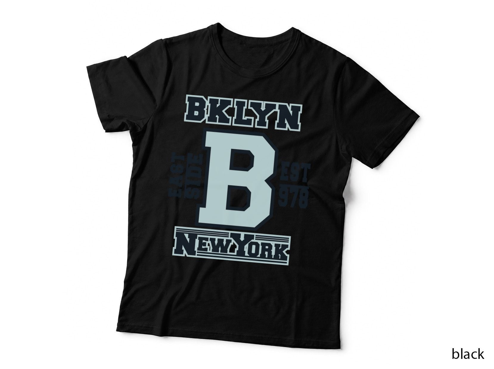 Brooklyn Eastside Bklyn East Side Est 1978 B New York Text Vintage T-Shirt