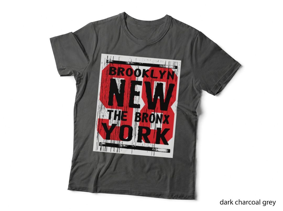 Brooklyn New York the Bronx Wooden Planks Distressed Vintage Text T-Shirt
