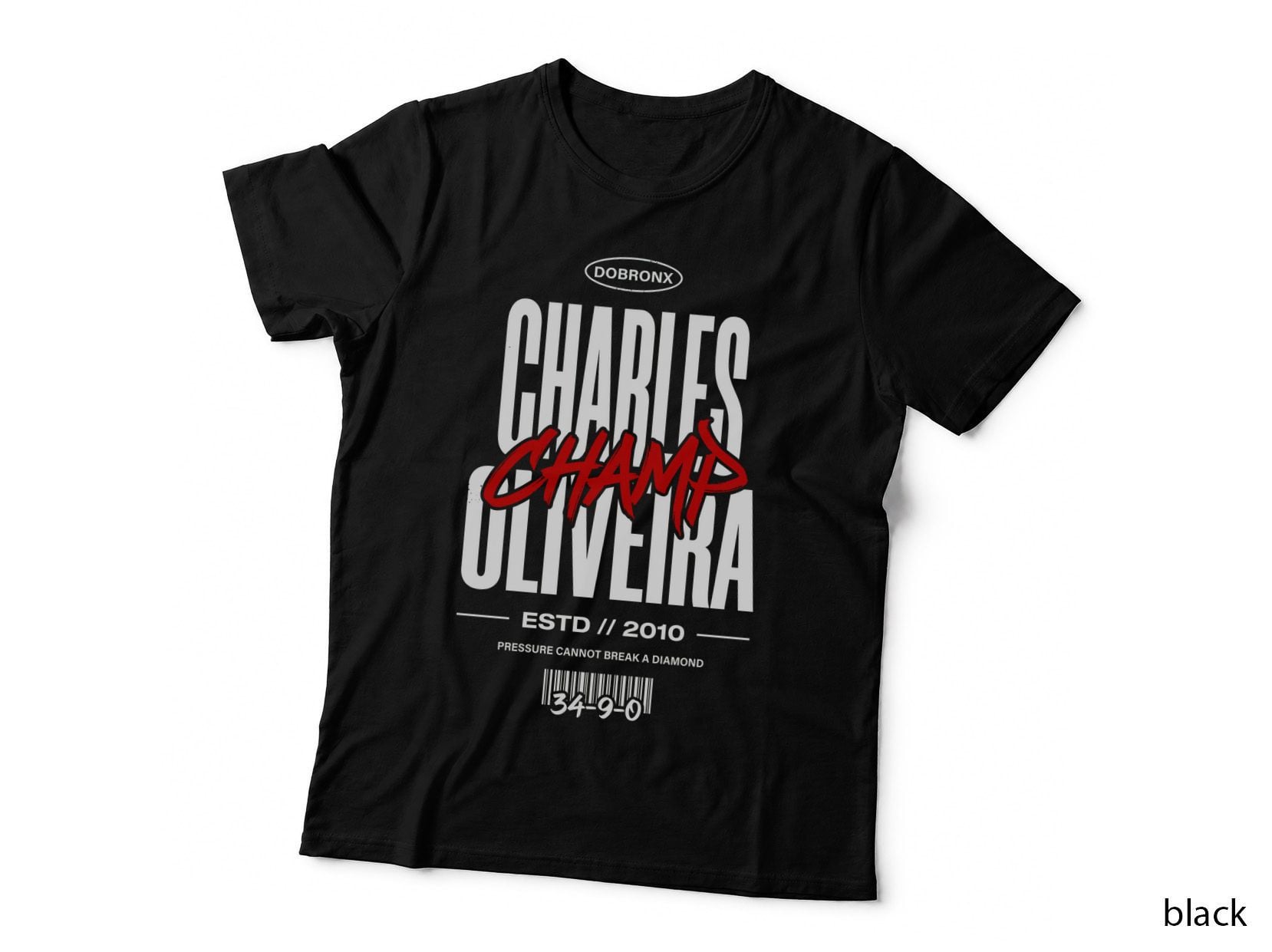 Charles Oliveira Dobronx Champ Estd 2010 Pressure Cannot Vintage Varsity T-Shirt