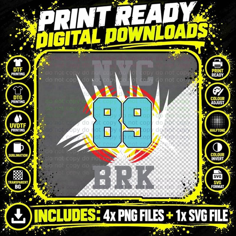 Comic Explosion Burst Number Retro Art T-Shirt Png SVG Digital Bundle