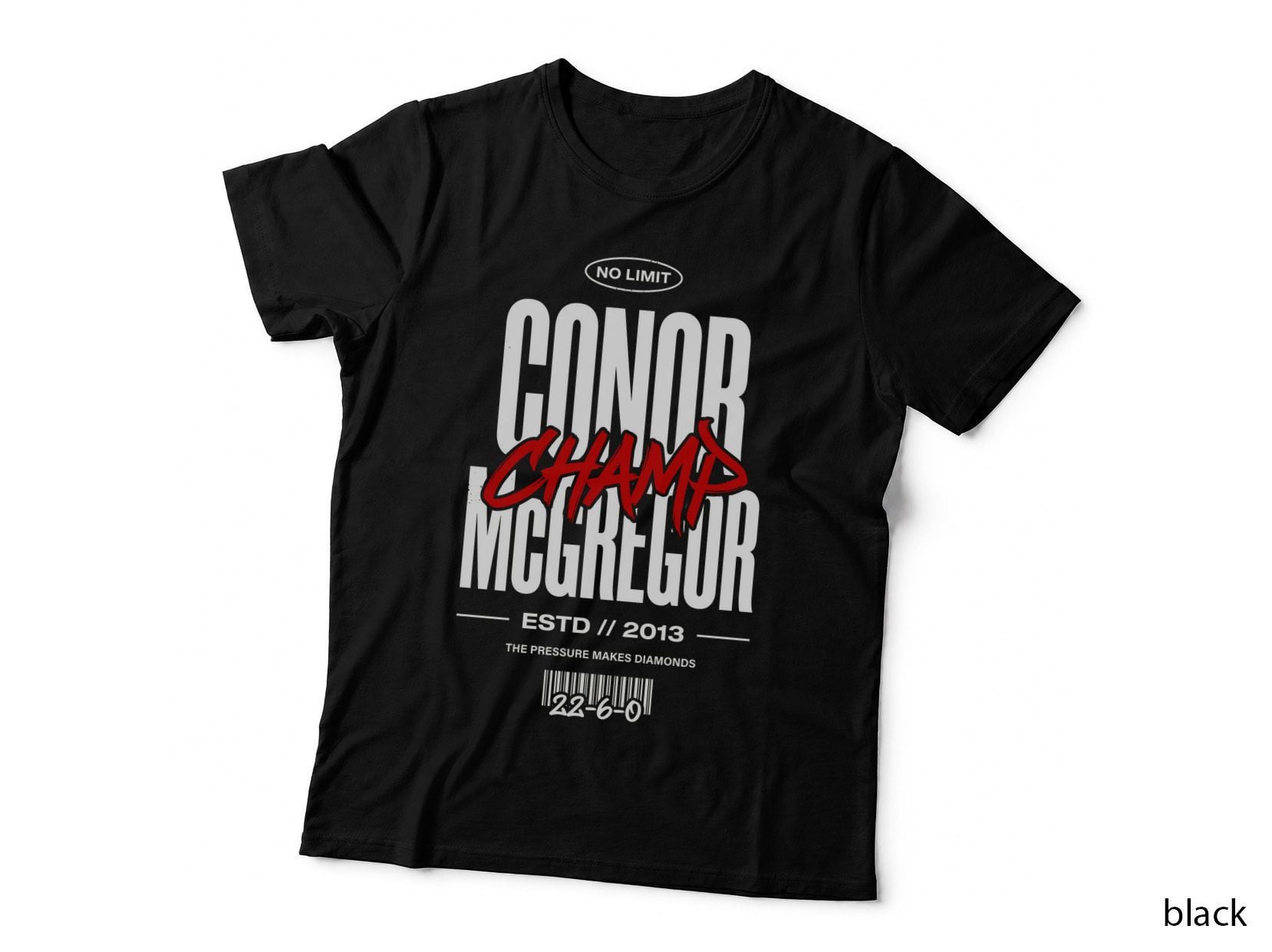 Conor Mcgregor No Limit Champ Estd 2013 the Pressure Makes Vintage T-Shirt