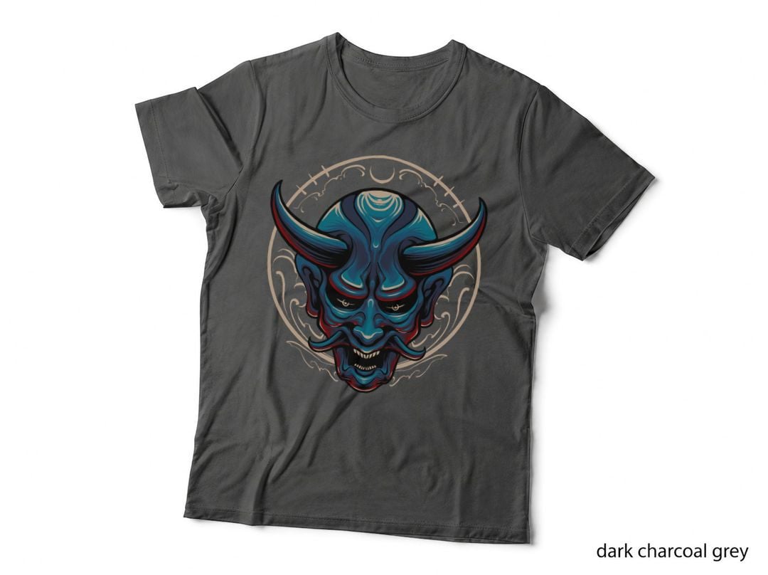 Demon Horns Blue Asian Vintage T-Shirt
