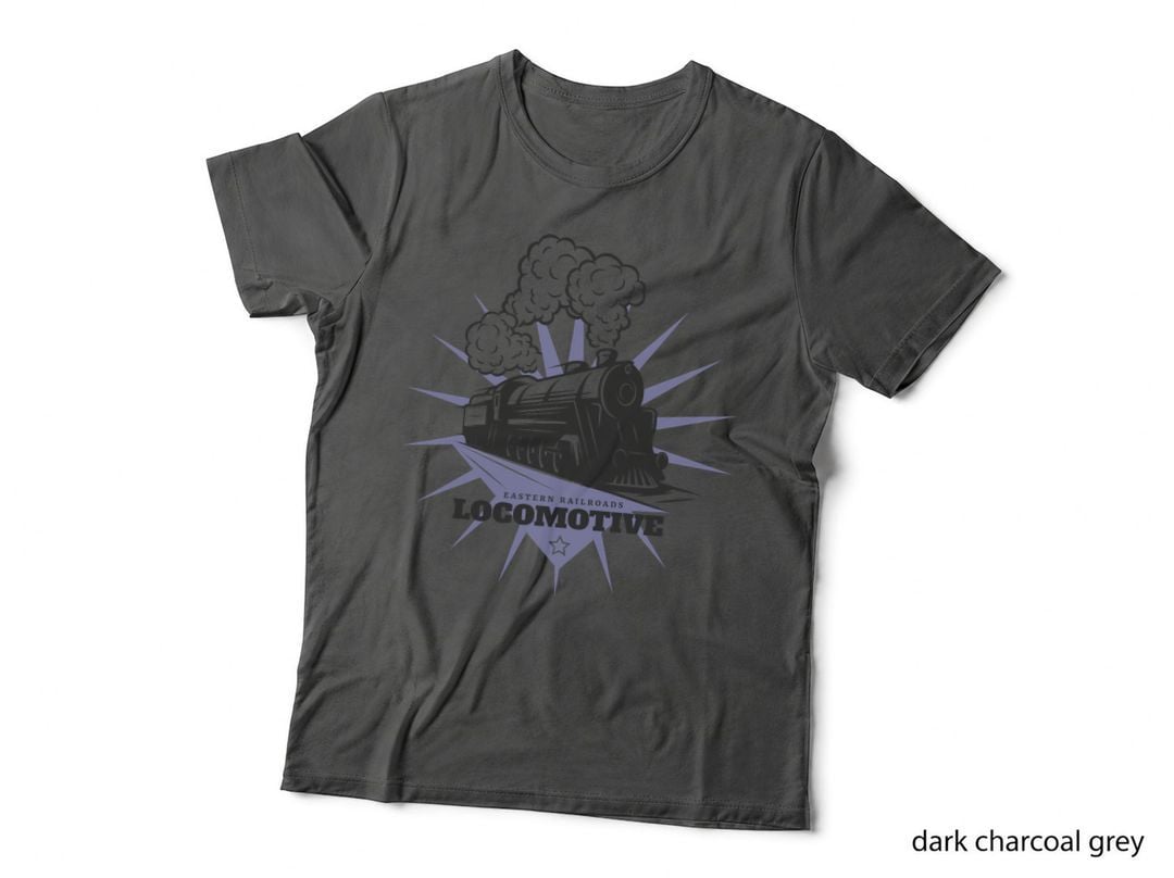 Eastern Railroads Locomotive Steam with Smoke Burst Retro Railroad T-Shirt