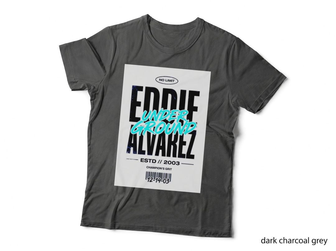 Eddie Alvarez Under Ground Black Background Bold Distressed White T-Shirt