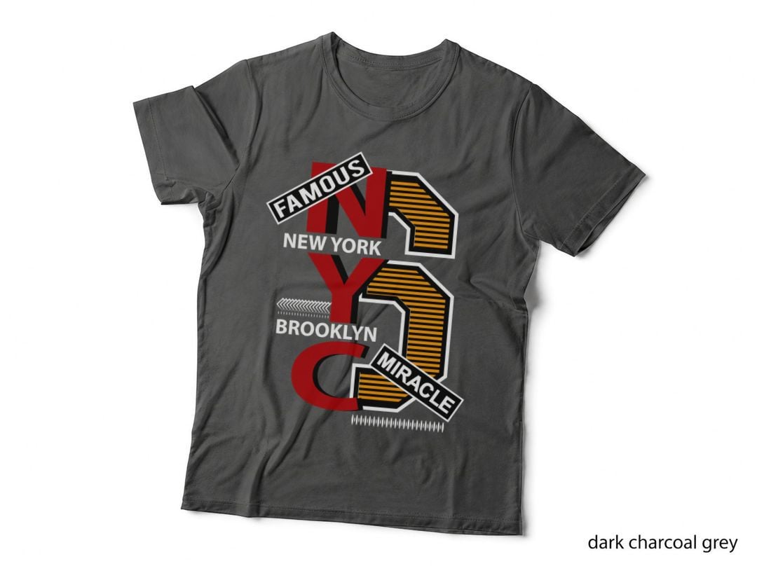 Famous Miracle New York Brooklyn 39 Urban Typography Numbers Distressed T-Shirt