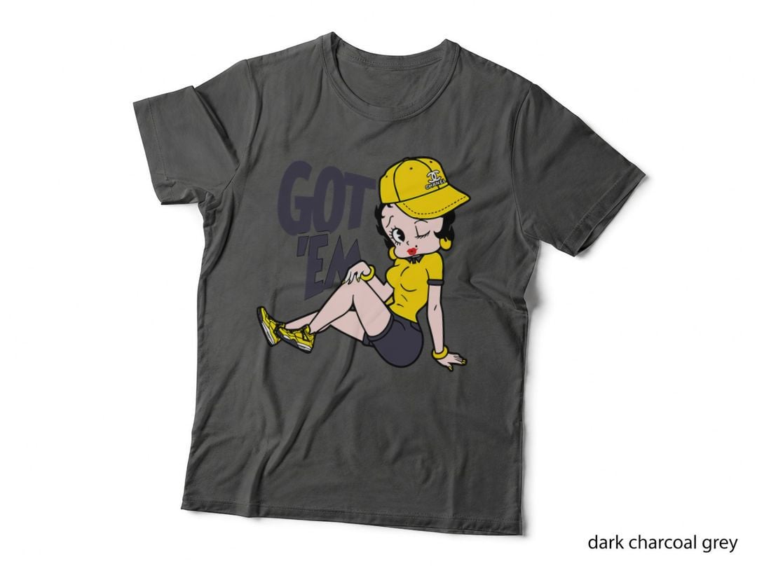 Female Character Got Eam Retro Yellow Cap T-Shirt