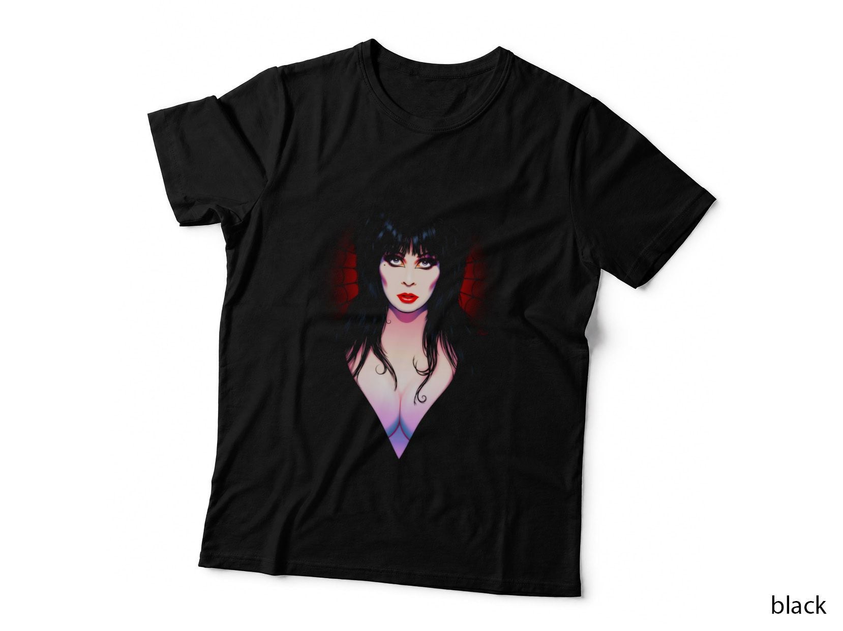 Female Character Woman Portrait Pink Purple Neon Glowing Retro Aesthetic T-Shirt