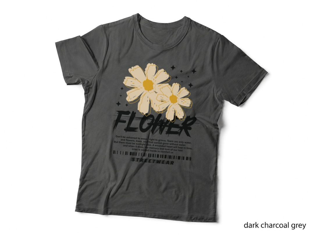 Flower Don't Be Ashamed to Weep Right to Grieve Daisies Beige Cream T-Shirt