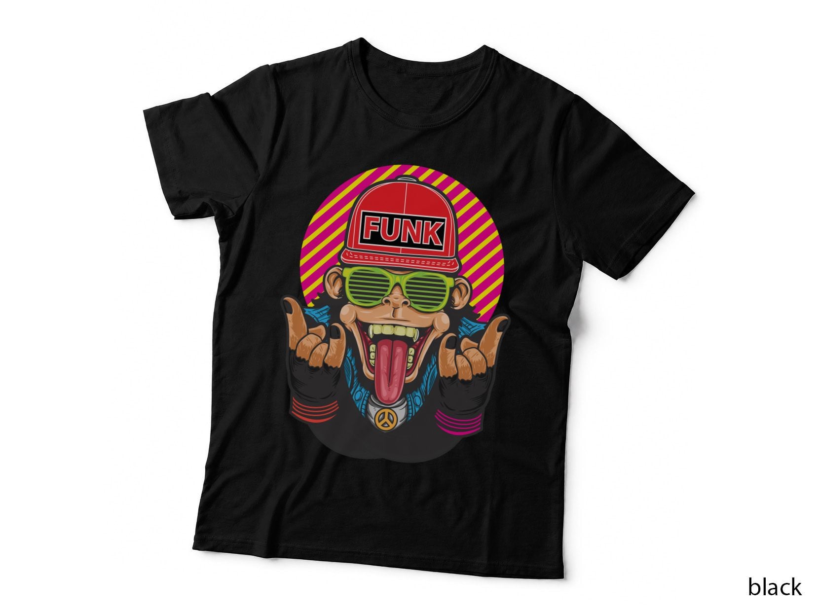 Funk Character Neon Colorful Retro T-Shirt