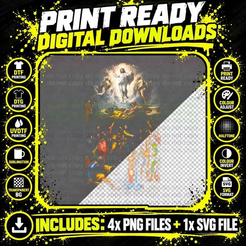 Knight Demon Halftone T-Shirt, Fantasy Warrior Png SVG Digital Bundle