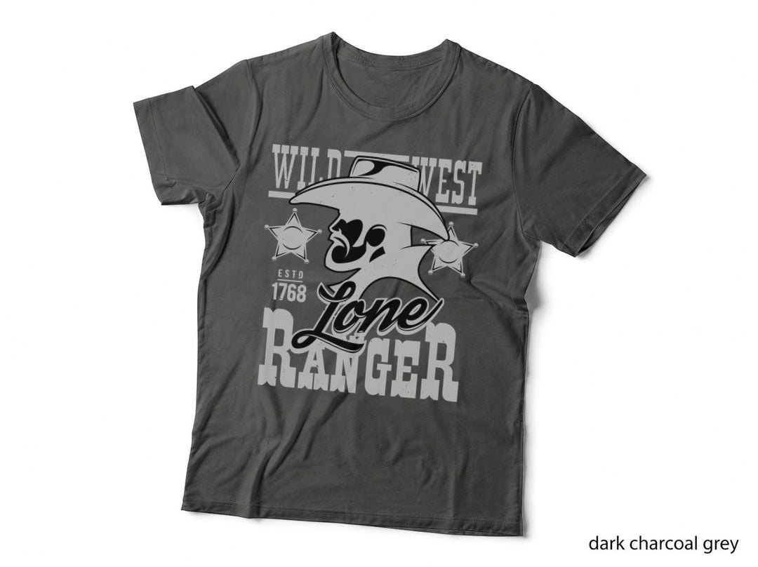 Lone Ranger Wild West Est 1768 Western Cowboy Bandit Vintage Retro T-Shirt
