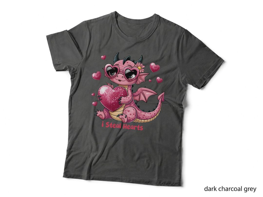 Love Devil I Steal Hearts Retro Pink Demon Heart Stealer T-Shirt