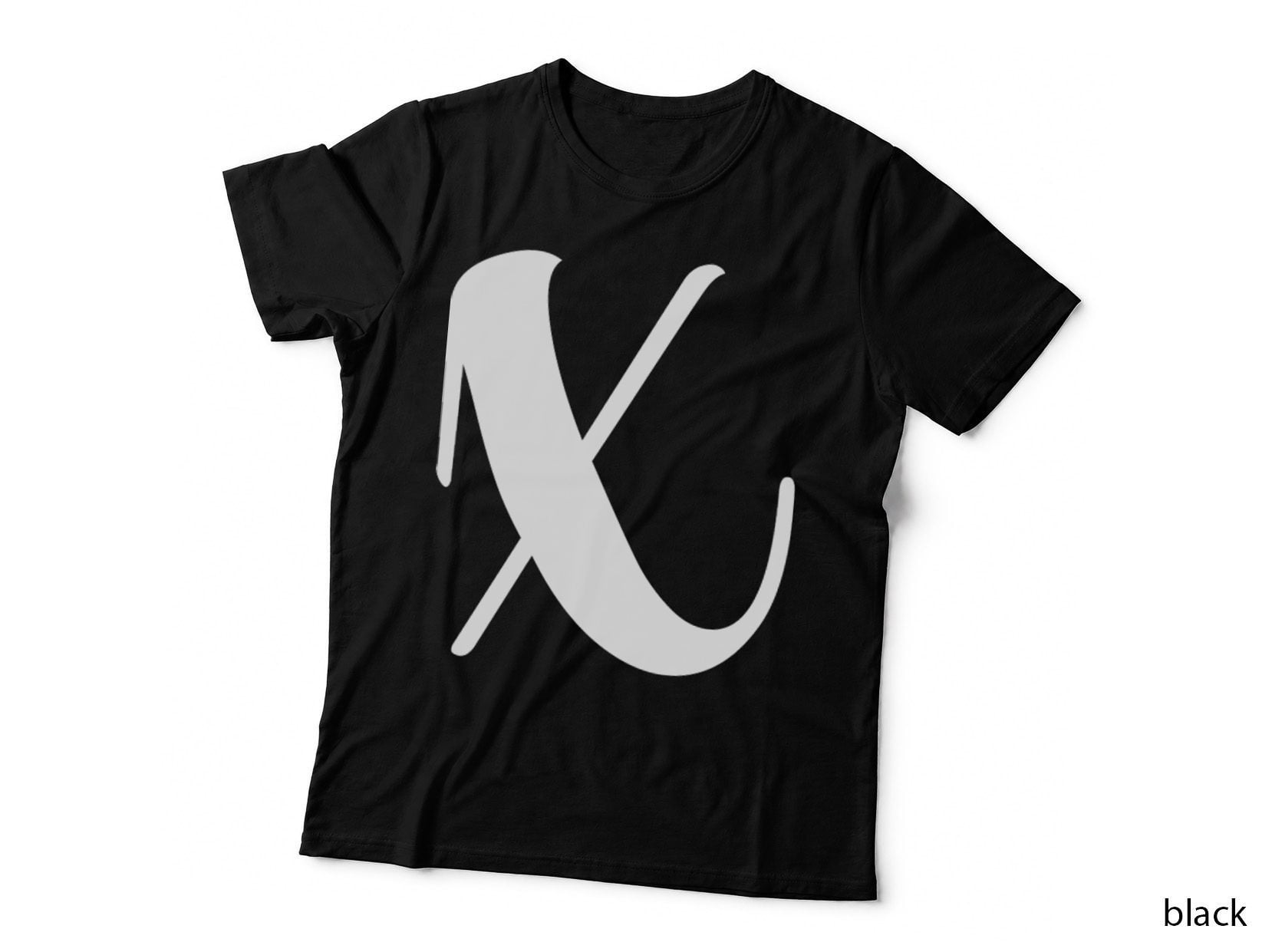 Lowercase X Single Cursive Black Letter Retro Serif Font T-Shirt