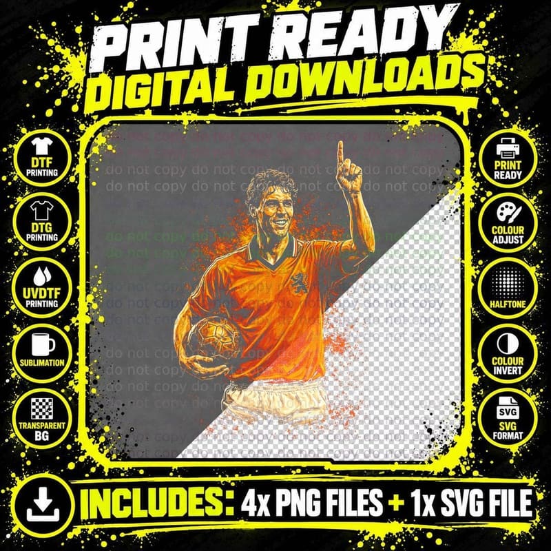 Male Footballer Holding Ball Pointing up Mediobanca Png SVG Digital Bundle