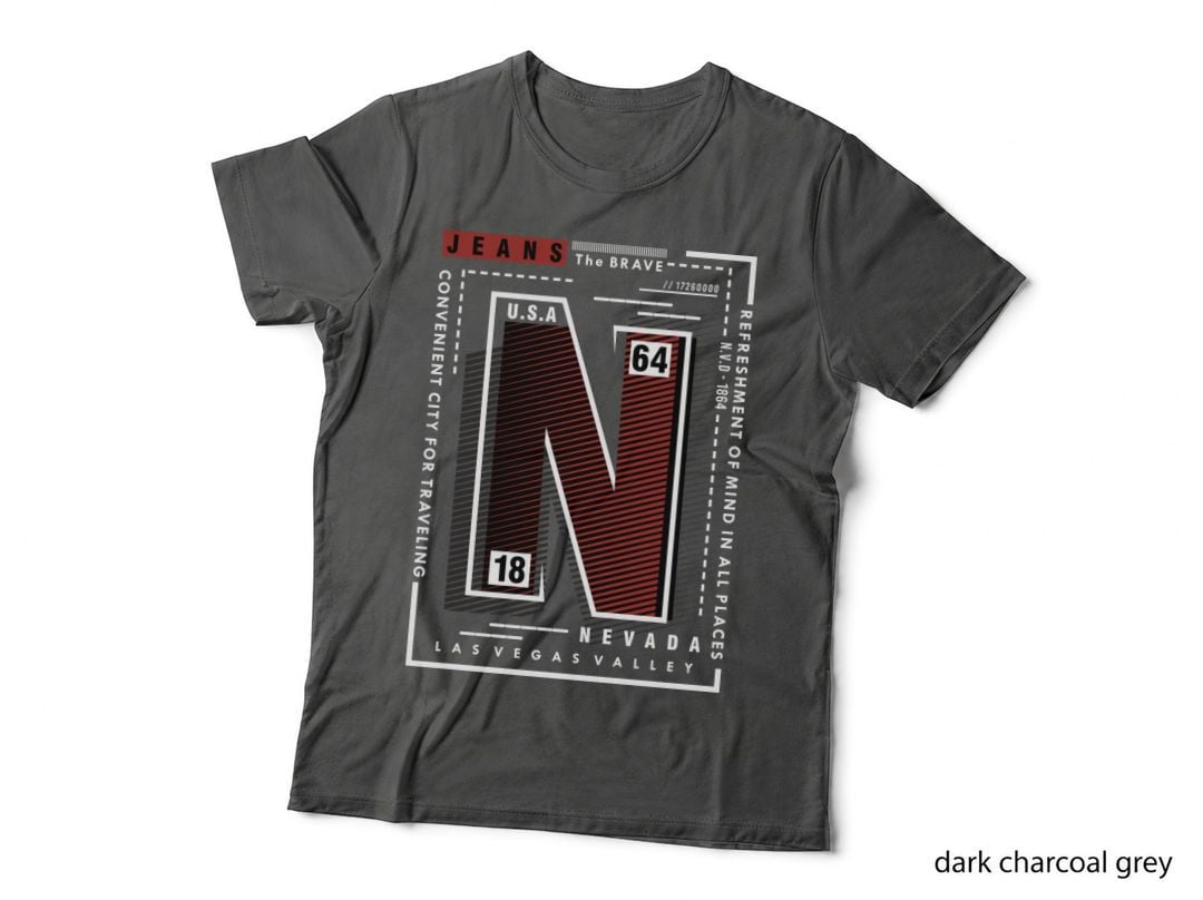 Nevada Las Vegas Jeans the Brave U.s.a 64 November City Desert Geometric T-Shirt