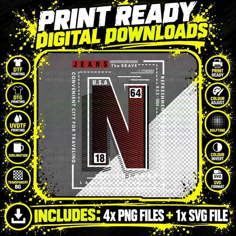 Nevada Las Vegas Jeans the Brave U.s.a 64 November City Png SVG Digital Bundle
