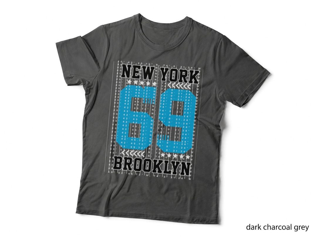 New York Brooklyn City Skyline Numbers Retro Distressed T-Shirt