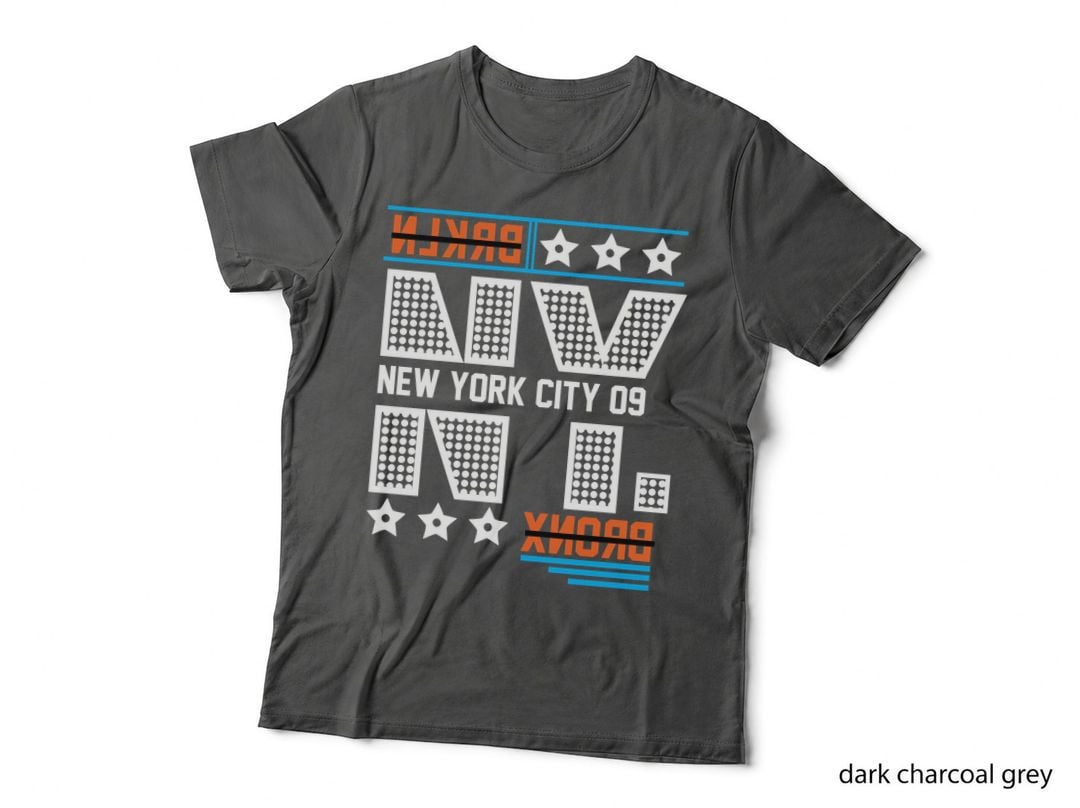 New York City Mano W D9 Ni St Distressed Dotted Halftone Retro T-Shirt