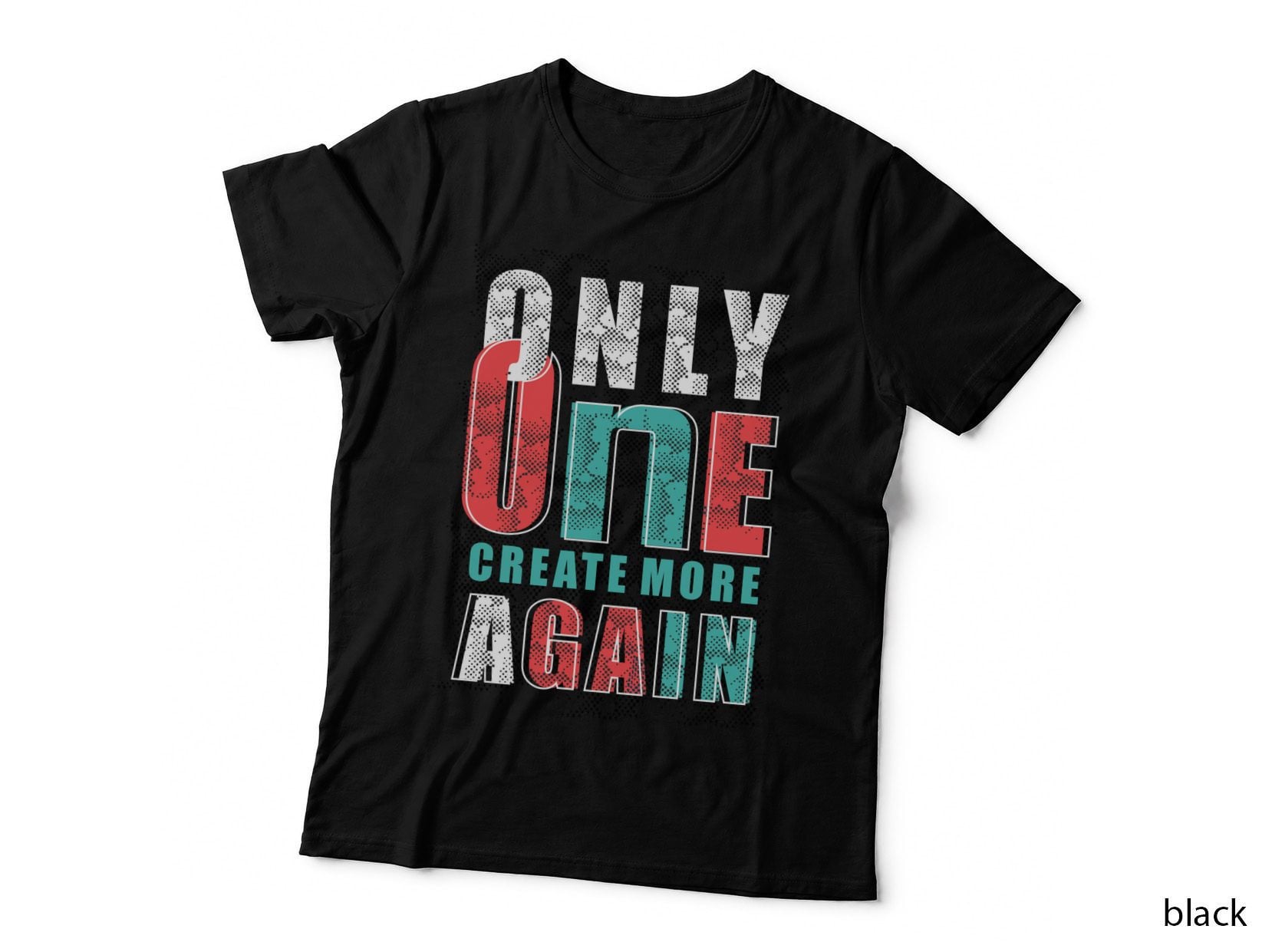 Party Time Culture Again Halftone Pixelated Red Cyan Turquoise T-Shirt