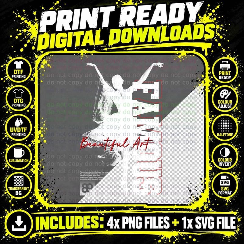 Smile Strut Beautiful Art Dancer Woman White Black 89 Png SVG Digital Bundle