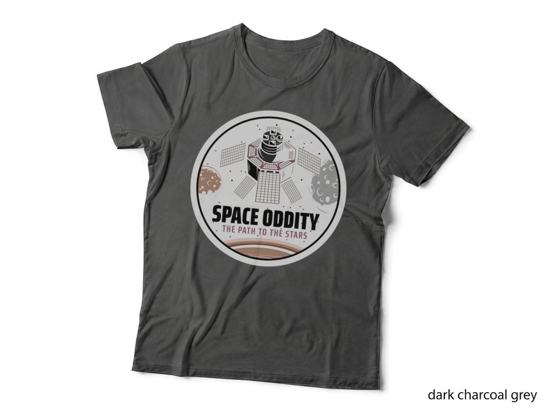 Space Oddity the Path to the Stars Satellite Retro T-Shirt