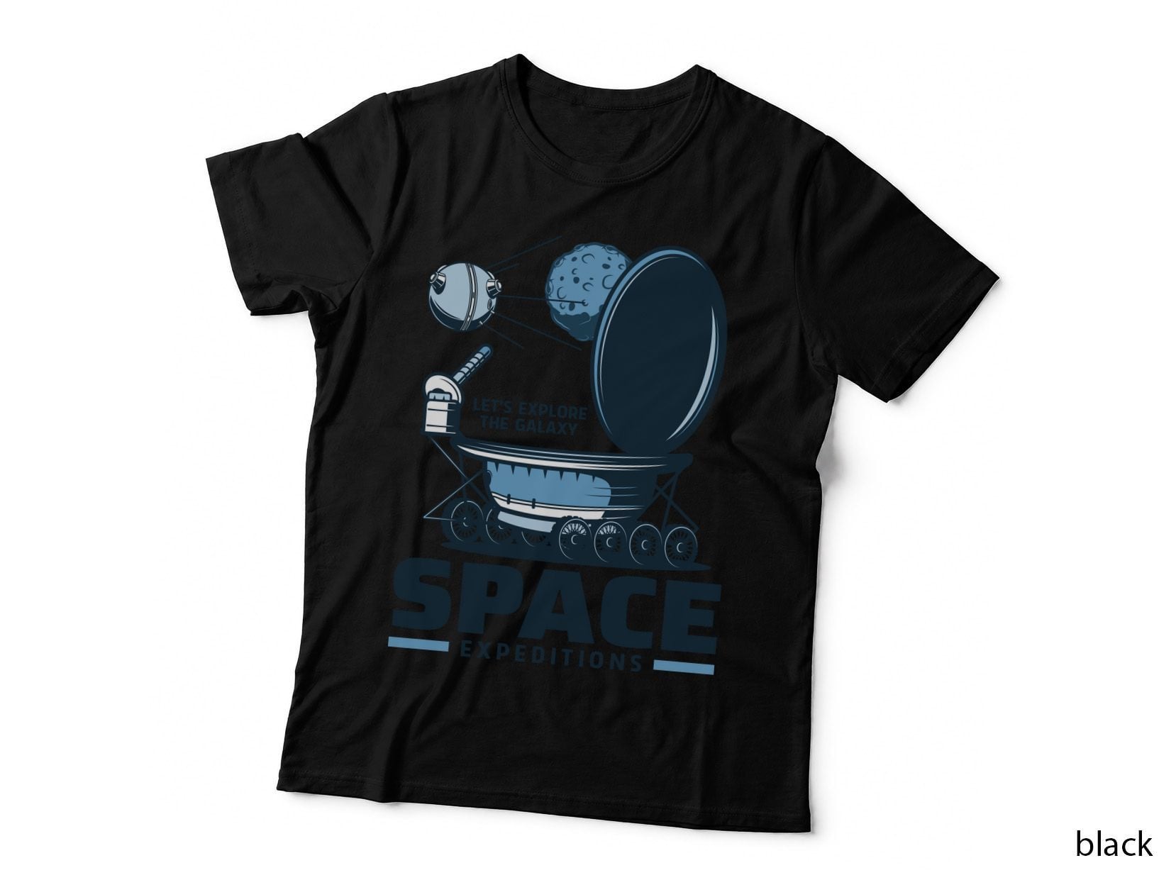 Space Telescope Lets Explore the Galaxy Expeditions Moon Retro T-Shirt