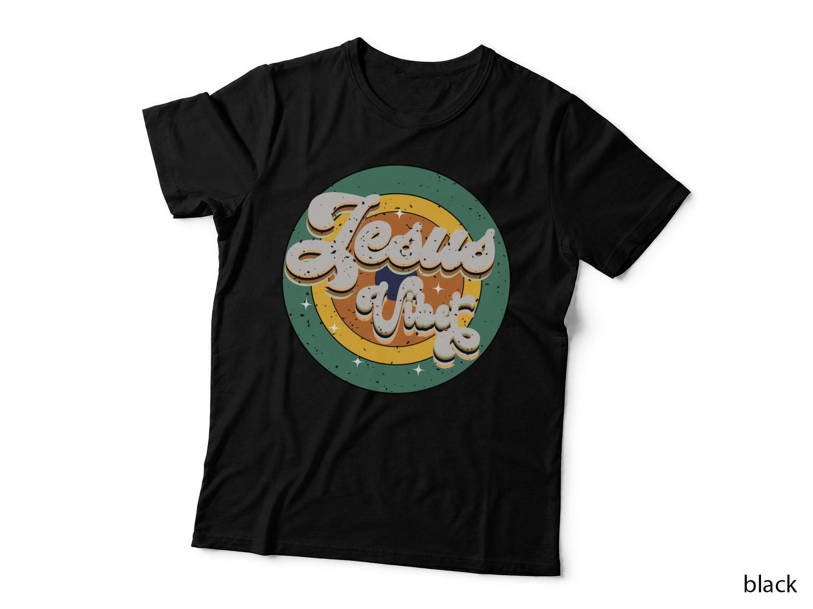 Spared Today Moon Circle Retro Orange Yellow Groovy T-Shirt