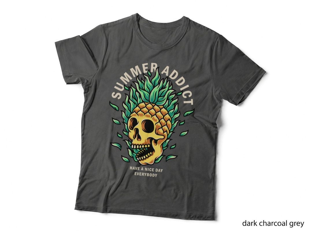 Summer Addict Have a Nice Day Everybody Pineapple Flame Retro T-Shirt