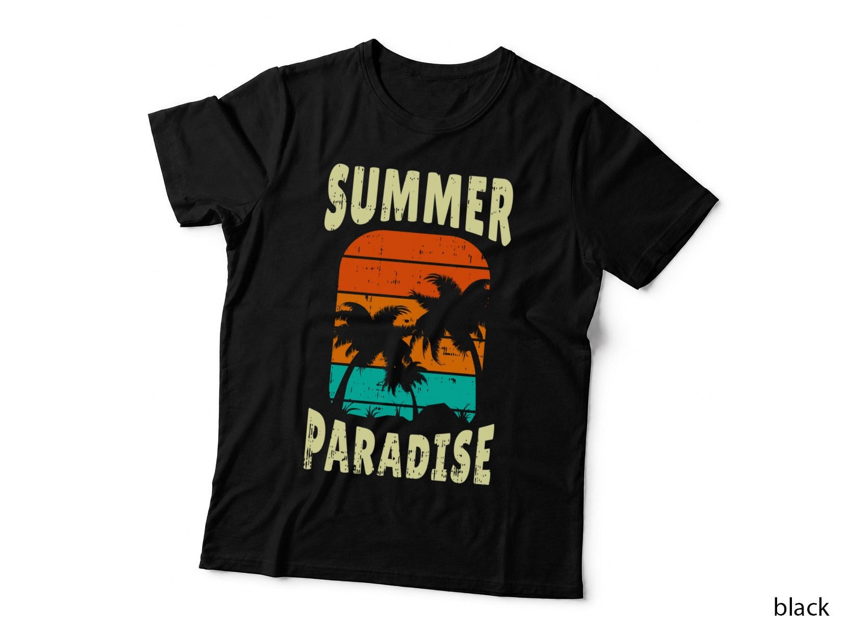 Summer Paradise Retro Tropical Figure Halftone Vintage Y2k T-Shirt