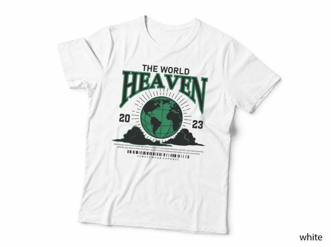 The World Heaven the Both and Hell Lie in Your Own Mind 20 23 Globe Dark T-Shirt