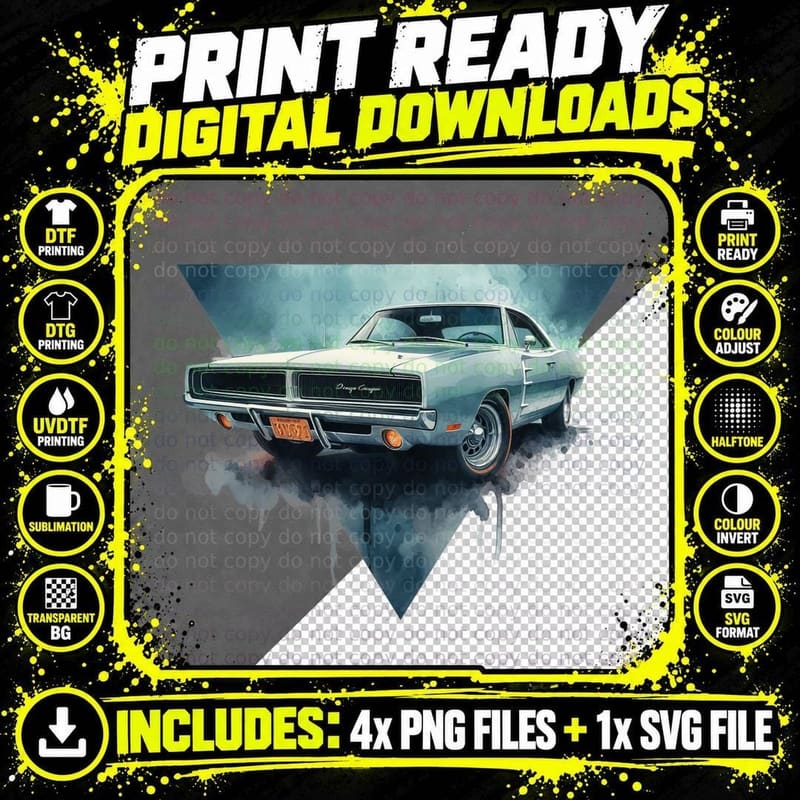 Trapezoid Dodge Cream Geometric Vintage Retro T-Shirt Png SVG Digital Bundle