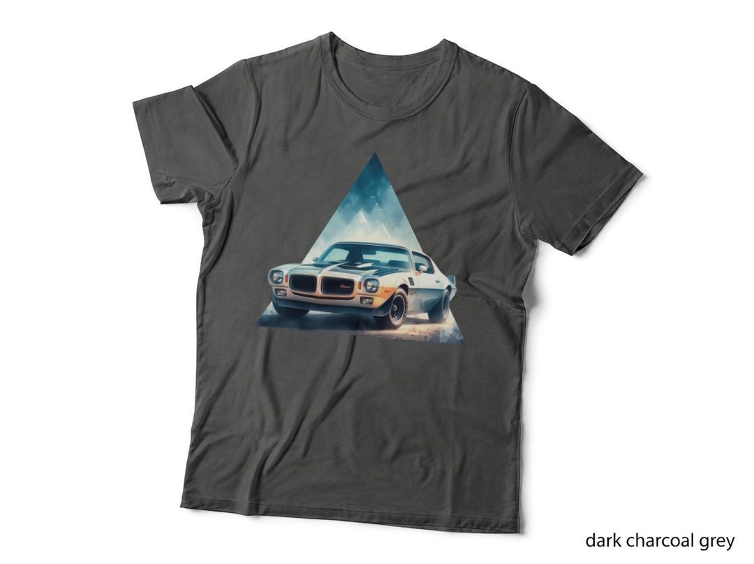 Triangle Pontiac Teal Geometric Muscle Retro T-Shirt