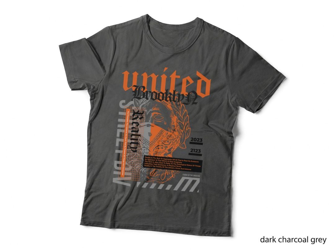 United Brooklyn Academy 2123 Reality Is the Sum of Aggregate Black White T-Shirt