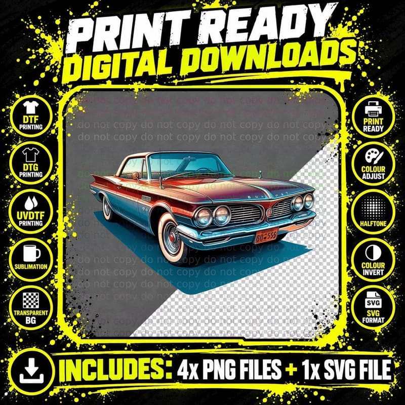 Vintage Car Dm-95 Red Blue Retro Classic T-Shirt Png SVG Digital Bundle