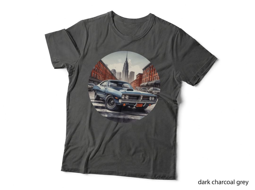 Vintage Car Nyc Street Empire State Building Urban Muscle T-Shirt