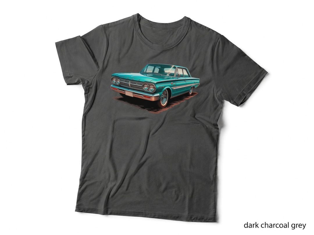 Vintage Car Teal Turquoise Retro Classic T-Shirt