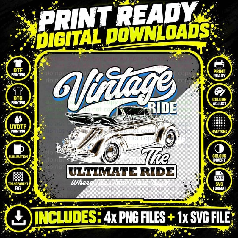 Vintage Ride 1983 the Ultimate Where the Good Times Png SVG Digital Bundle