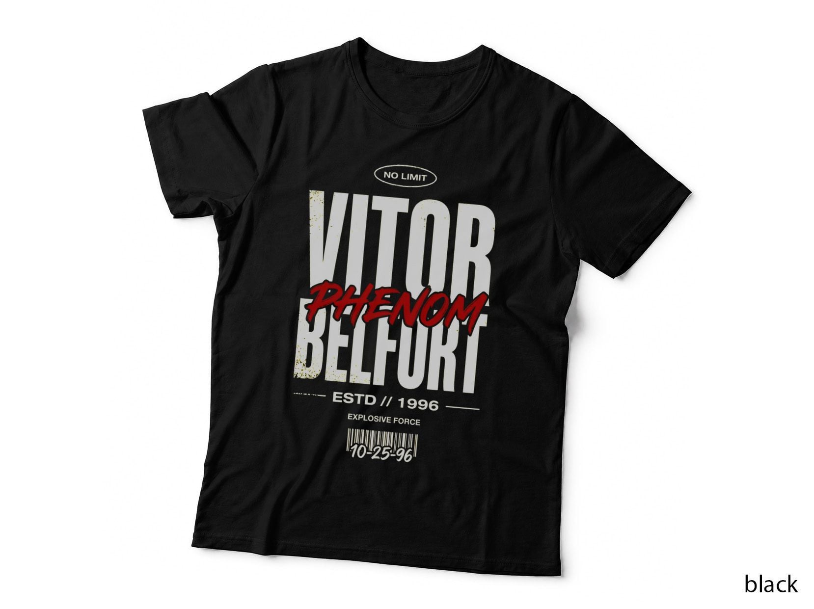 Vitor Belfort No Limit Phenom Estd 1996 Explosive Force Vintage Varsity T-Shirt