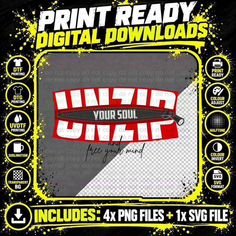 Wild Your Soul Free Mind Retro Graphic Red White Banner Png SVG Digital Bundle