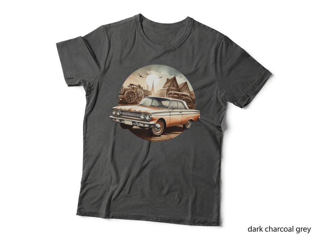 Wooden Western Town Buildings Saloon Vintage Retro T-Shirt