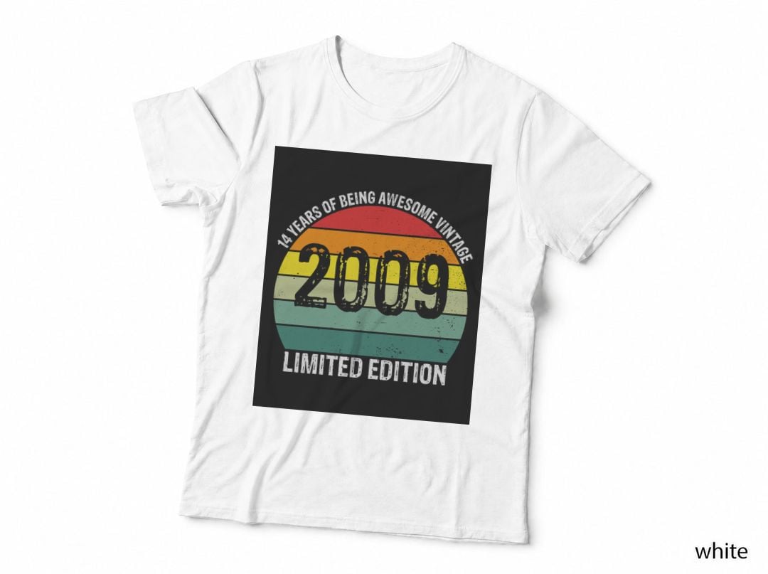 14 Years of Being Awesome Vintage 2009 Limited Edition Mardi Gras T-Shirt