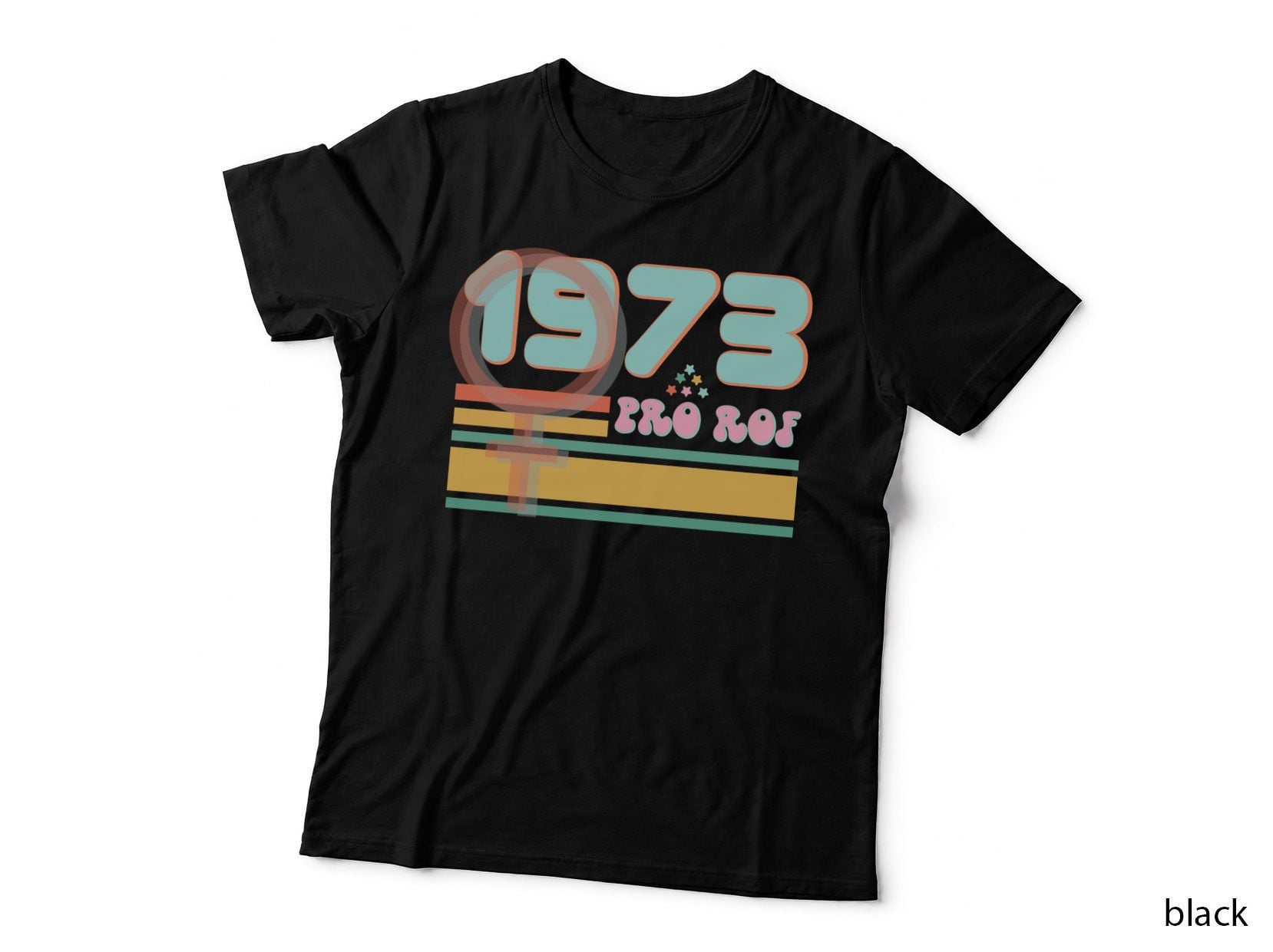 1973 Pro Rof Women Rights T-Shirt, Retro 1970s Style Graphic Tee