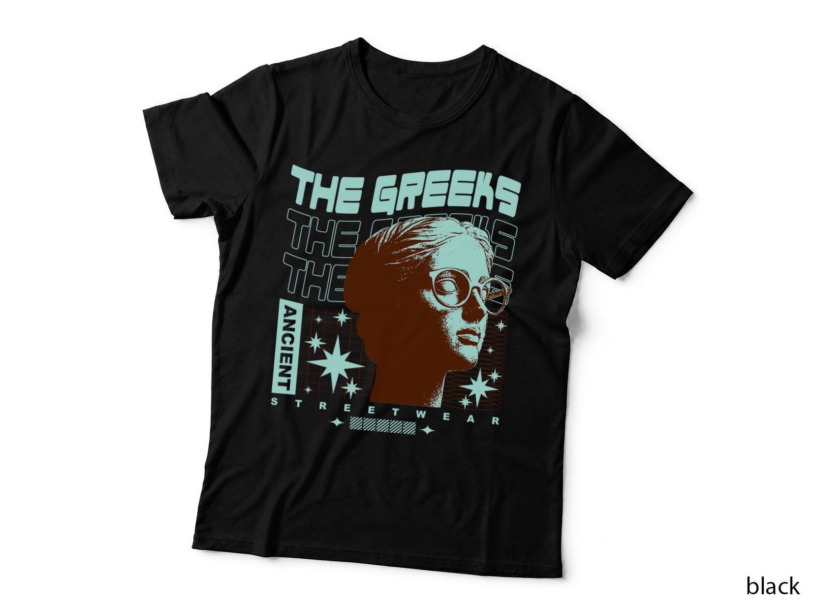 Ancient Greek Retro Urban T-Shirt, Vintage Fashion, Urban Style T-Shirt