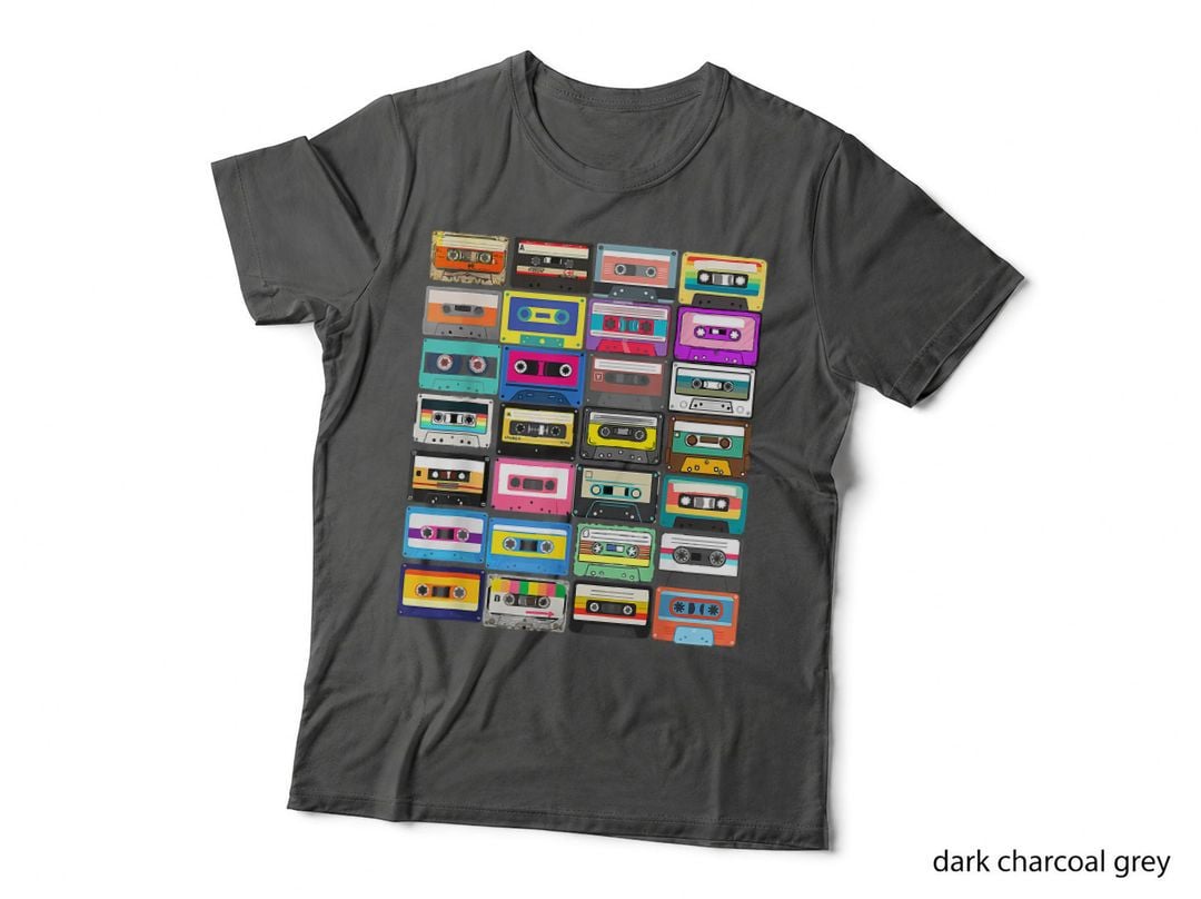 Cassette Mixtape Retro 1980s 1990s Music Vintage Graphic T-Shirt