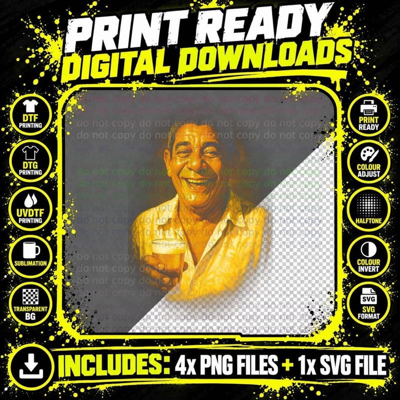 Cheers Portrait T-Shirt, Halftone Vintage Portrait Png SVG Digital Bundle