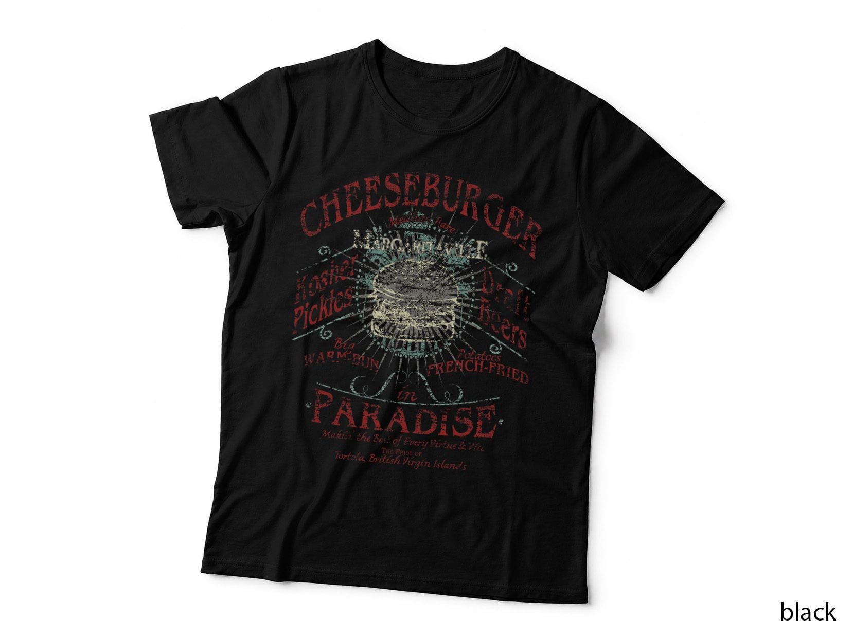 Cheeseburger in Paradise, Beach Vacation, Summer, Foodie Gift, for Women T-Shirt