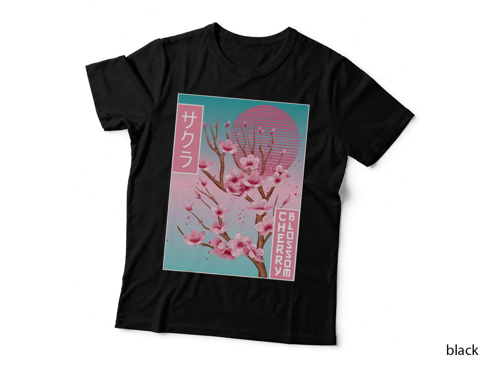 Cherry Blossom Japanese Sakura Vaporwave Aesthetic, Vaporwave Fashion T-Shirt